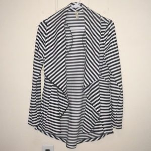 Navy and white zip up jacket